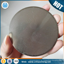 Disco de filtro de café de grabado al agua fuerte inoxidable del agujero de 0.15mm 0.2mm con el logotipo modificado para requisitos particulares de la impresión del laser
